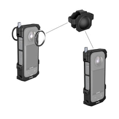 A Photo Of SmallRig Frame for Insta360 X3 | 4088B | Protective Frame with Cold Shoes, Folding Fingers, and Silicone Lens Cap