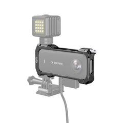 A Photo Of SmallRig Frame for Insta360 X3 | 4088B | Protective Frame with Cold Shoes, Folding Fingers, and Silicone Lens Cap