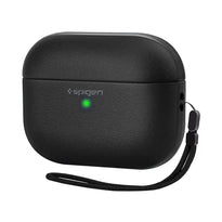 Spigen Leather Armor Case for AirPods 4 - Stylish, Shockproof Protection with Lanyard