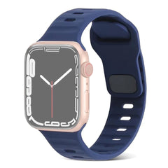 A Photo Of Spigen Silicone Sport Strap for Apple Watch 44mm/45mm/49mm - Navy