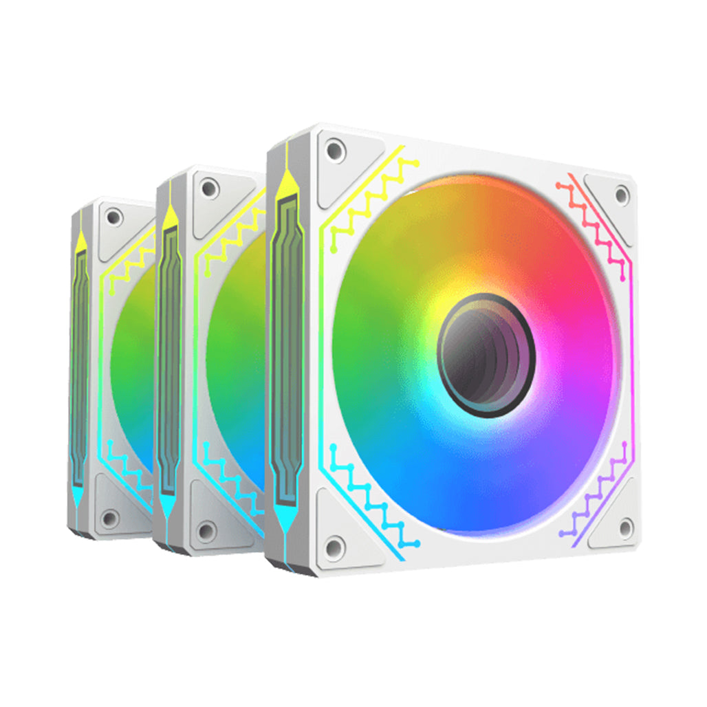 A Photo Of Xigmatek Starz Pro | 120mm ARGB Infinity Mirror Fan Kit