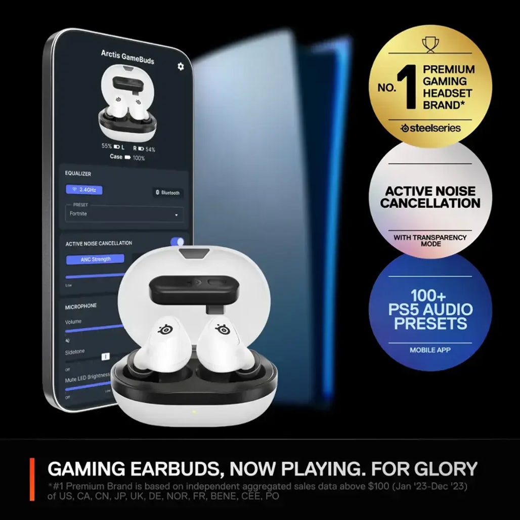 A Photo Of SteelSeries Arctis GameBuds™ for PlayStation – Wireless Gaming Earbuds