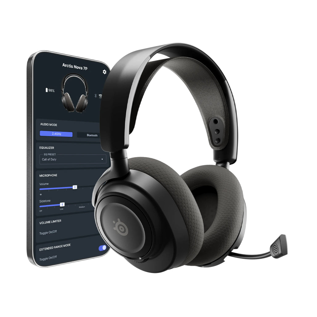 A Photo Of SteelSeries Arctis Nova 7P Wireless Gen 2 - Gaming Headset with Mobile App Control