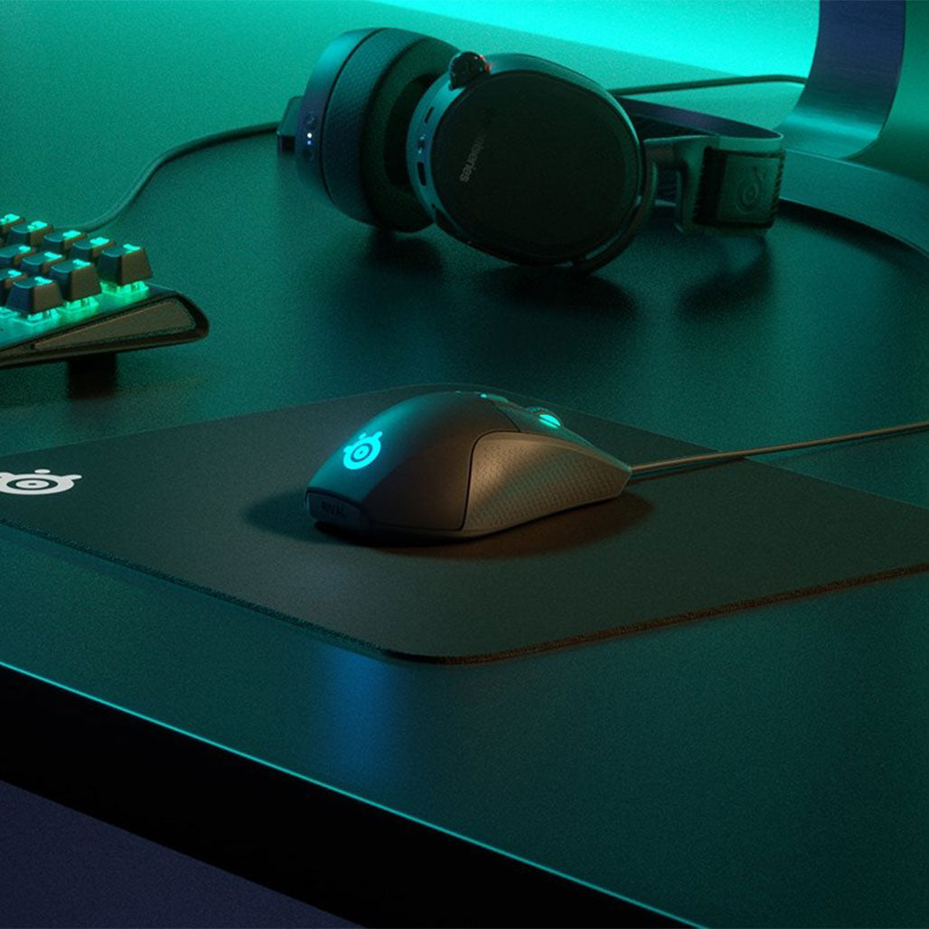 A Photo Of SteelSeries QCK Medium Gaming Mouse Pad | Micro-Woven Cloth for Precision Control | 63004