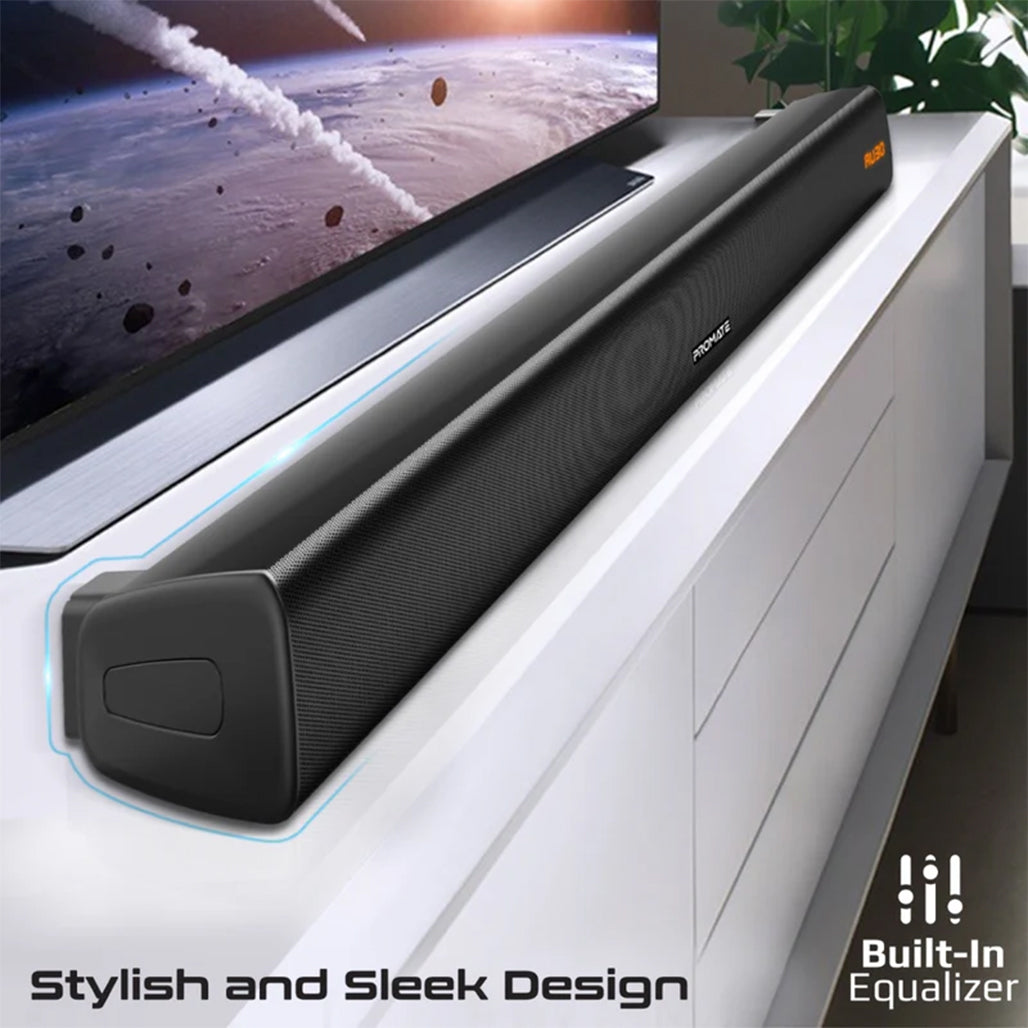 A Photo Of Promate StreamBar-30 - 30W BassBoost™ SoundBar with Subwoofer