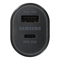 Samsung Super Fast Dual Car Charger (45W+15W) | EP-L5300XBEGWW | USB-C and USB-A Ports