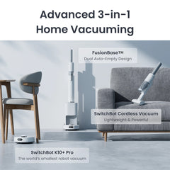 A Photo Of SwitchBot K10+ Pro Combo – Smart Robot Vacuum & Cordless Floor Sweeper