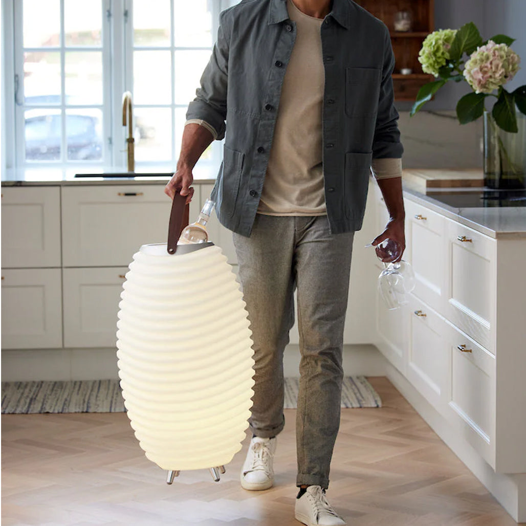 A Photo Of Kooduu Synergy 65 - Portable LED Lamp with Bluetooth Speaker & Wine Cooler