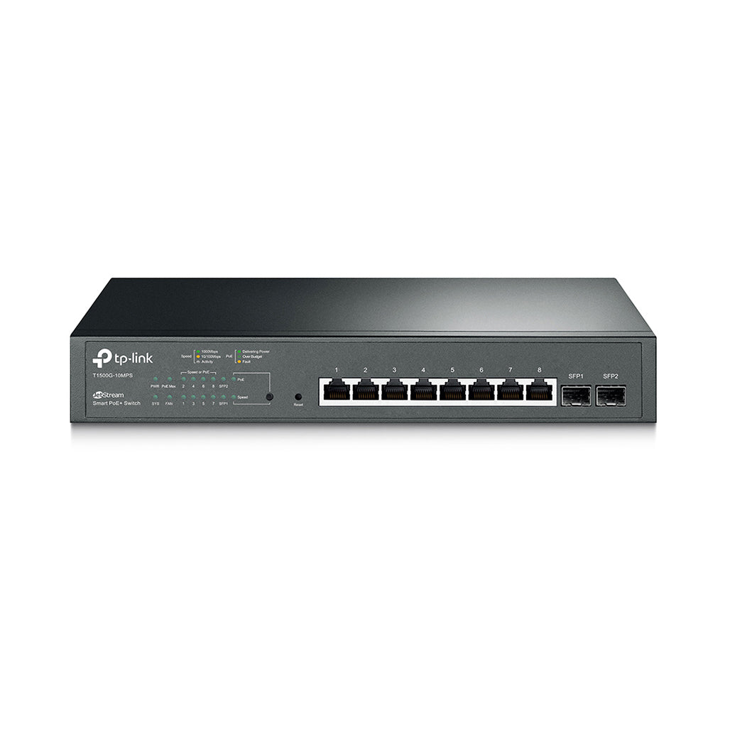 A Photo Of TP-Link T1500G-10MPS - JetStream 8-Port Gigabit Smart PoE+ Switch with 2 SFP Slots