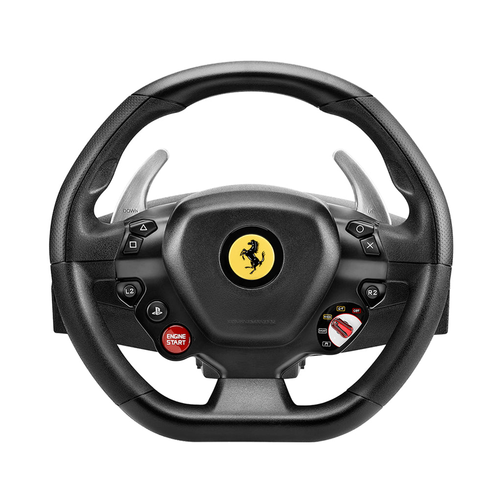 A Photo Of Thrustmaster T80 Ferrari 488 GTB Edition Racing Wheel | Official PS4 & PC Compatibility, Bungee Cord Mechanism, Adjustable Pedals