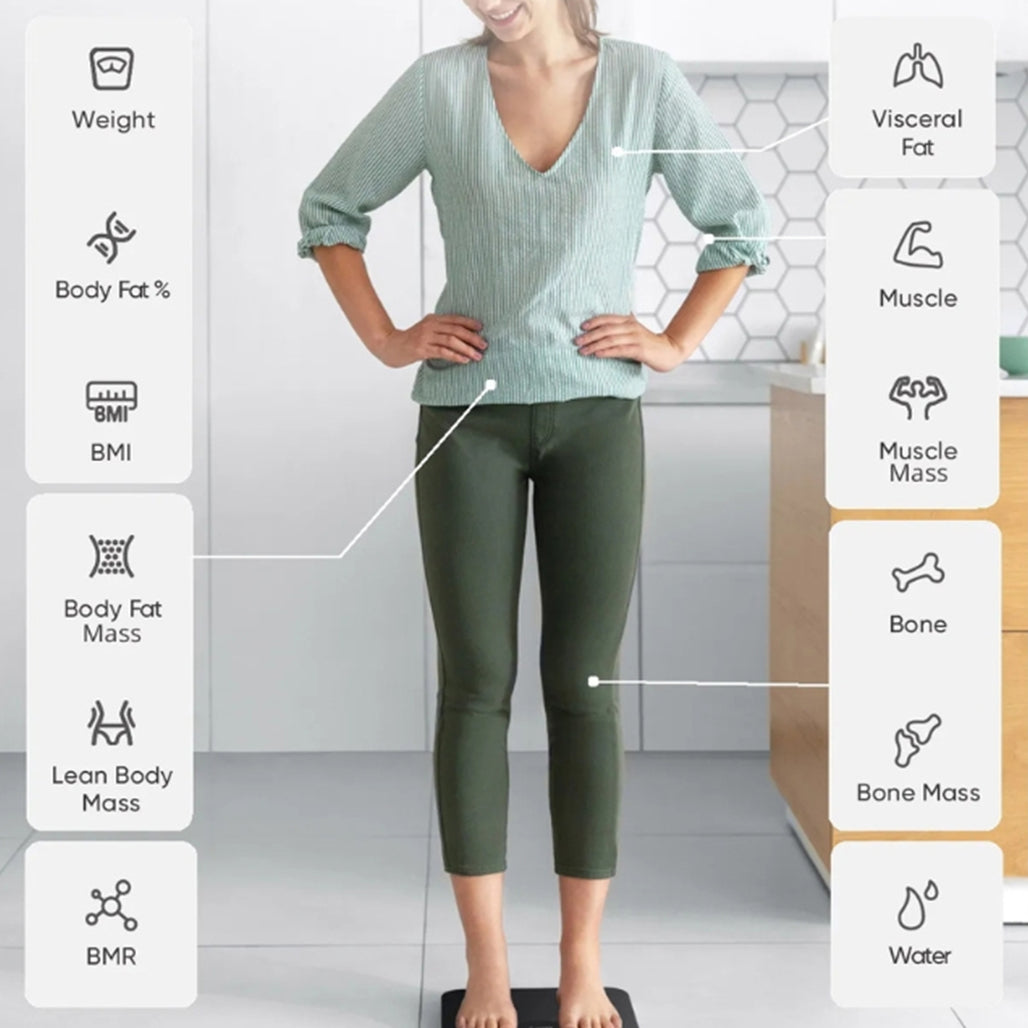 A Photo Of eufy Smart Bluetooth Body Fat Scale A1 – Digital Bathroom Scale with 12 Body Metrics, Fitness Composition Analyzer, Black