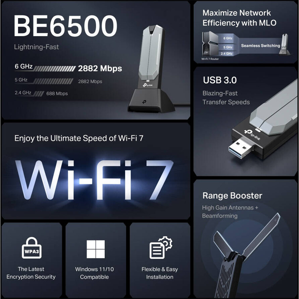 A Photo Of TP-Link Archer TBE400UH - BE6500 Wi-Fi 7 USB Adapter