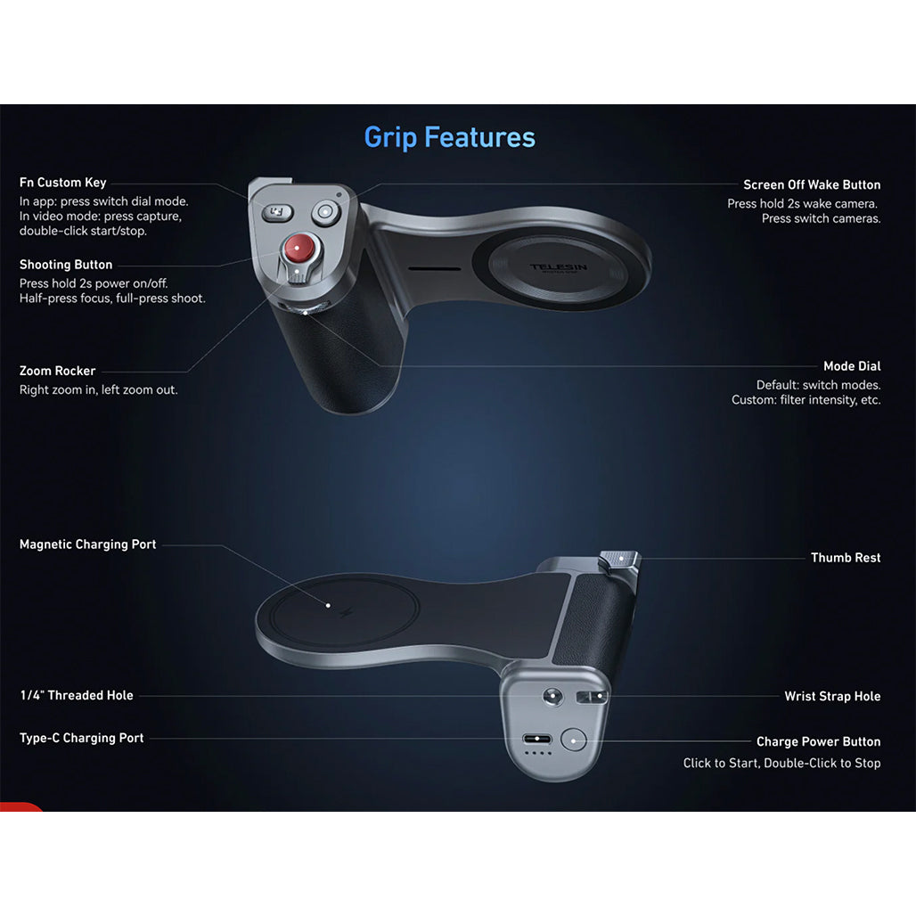 A Photo Of TELESIN Master Grip for iPhone17 Pro max