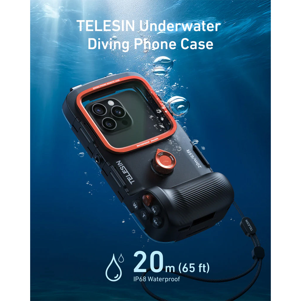 A Photo Of TELESIN Waterproof Underwater Diving Phone Case