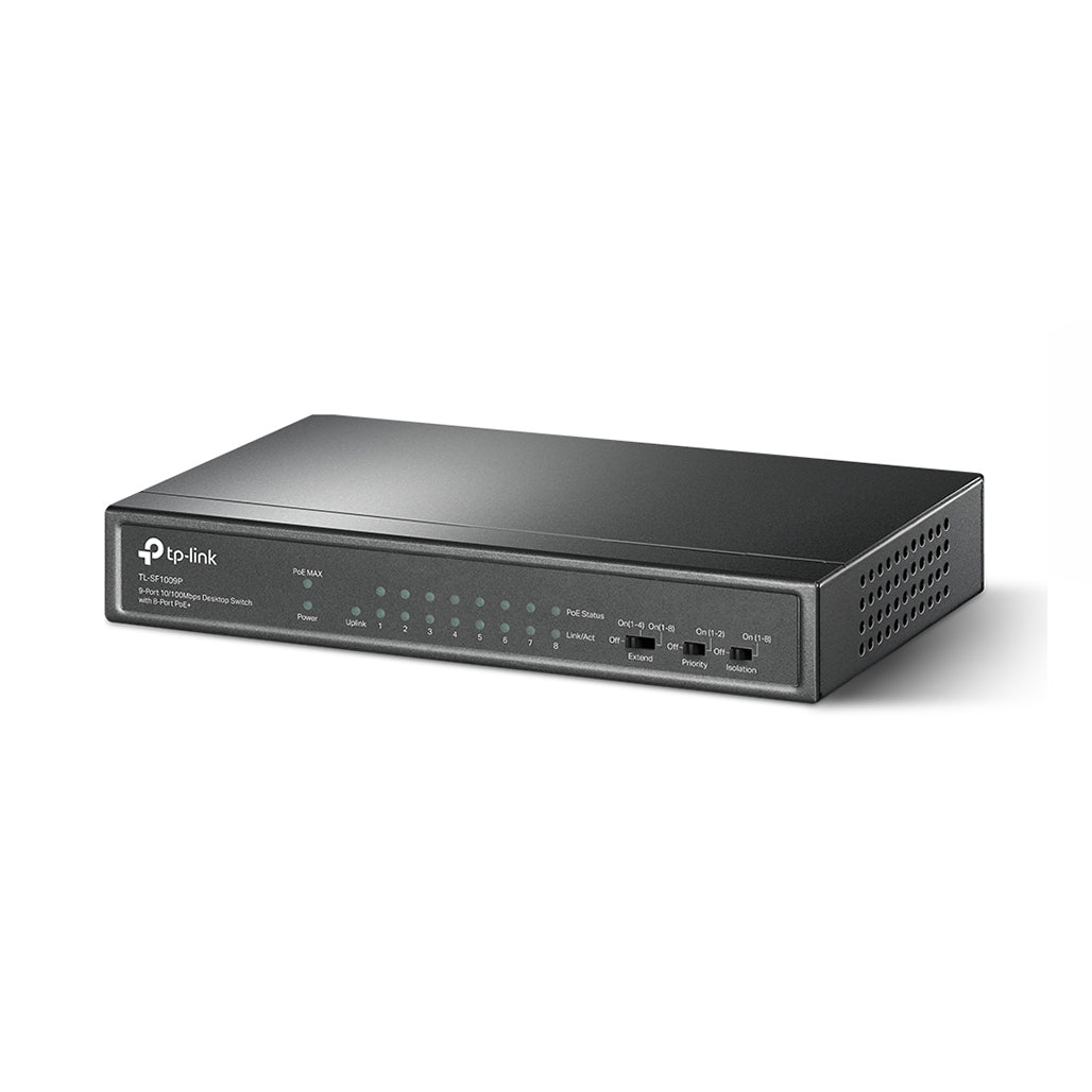 A Photo Of TP-Link TL-SF1009P - 9-Port 10/100Mbps Desktop Switch with 8-Port PoE+