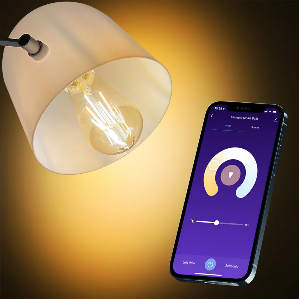 A Photo Of Tellur WiFi Smart Filament Bulb E27 6W Amber