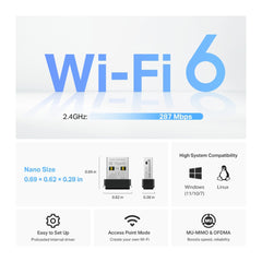A Photo Of TP-Link AX300 Nano Wi-Fi 6 Wireless USB Adapter