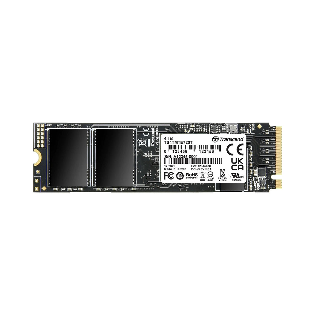 A Photo Of Transcend MTE720T 4TB PCIe 4.0 NVMe M.2 SSD – High-Speed Storage with 7,500MB/s Read Speed & 3D NAND Durability