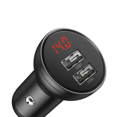 A Photo Of Baseus Car Charger Dual USB 4.8A 24W with 3-in-1 Cable 1m - TZCCBX-0G