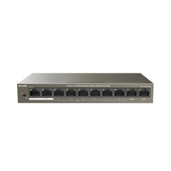 A Photo Of Tenda TEF1110P-8-63W 10-Port Fast Ethernet PoE+ Switch – 8 PoE Outputs + 2 Uplink Ports