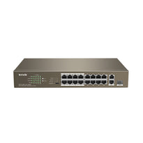 Tenda TEF1118P-16-150W 18-Port Smart PoE Switch – 16 PoE Ports + 2 Gigabit Uplinks + SFP
