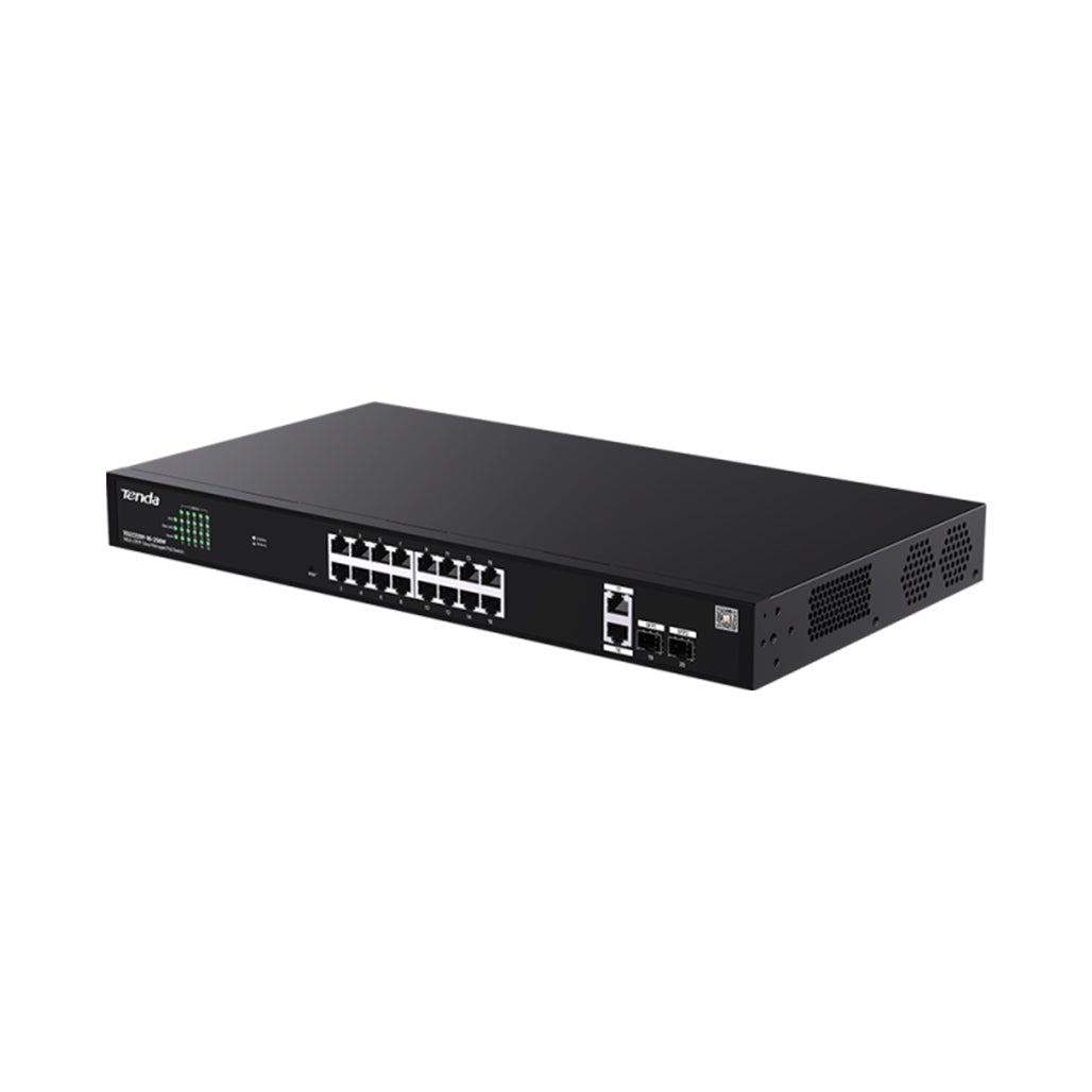 A Photo Of Tenda TEG2220P-16-250W Cloud-Managed 20-Port Gigabit PoE Switch – 16 PoE Ports + 2 SFP Uplinks