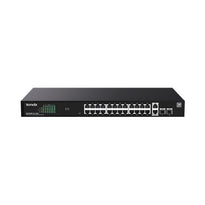 Tenda TEG2228P-24-410W 28-Port Cloud-Managed Gigabit PoE+ Switch – 24 PoE Ports + 2 SFP Uplinks