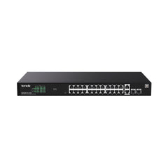 A Photo Of Tenda TEG2228P-24-410W 28-Port Cloud-Managed Gigabit PoE+ Switch – 24 PoE Ports + 2 SFP Uplinks