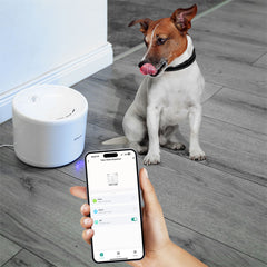 A Photo Of Tellur Smart WiFi Pet Water Dispenser 2L with UV Sterilization – White