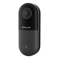 Tellur Video Doorbell WiFi - Full HD 1080P, Night Vision, Two-Way Audio, IP54 Weatherproof - Black