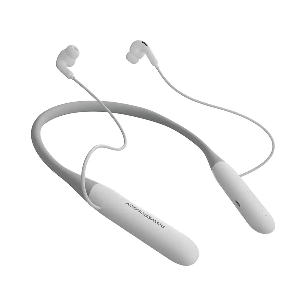 A Photo Of Powerology Toneflex ENC Wireless Neckband - White
