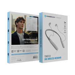 A Photo Of Powerology Toneflex ENC Wireless Neckband - White