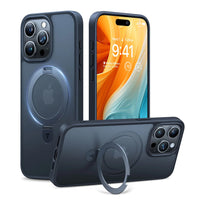 Torras UPRO Ostand Black MagSafe Case for iPhone 15 Pro Max – 360° Kickstand with Military-Grade Protection and Enhanced Wireless Charging