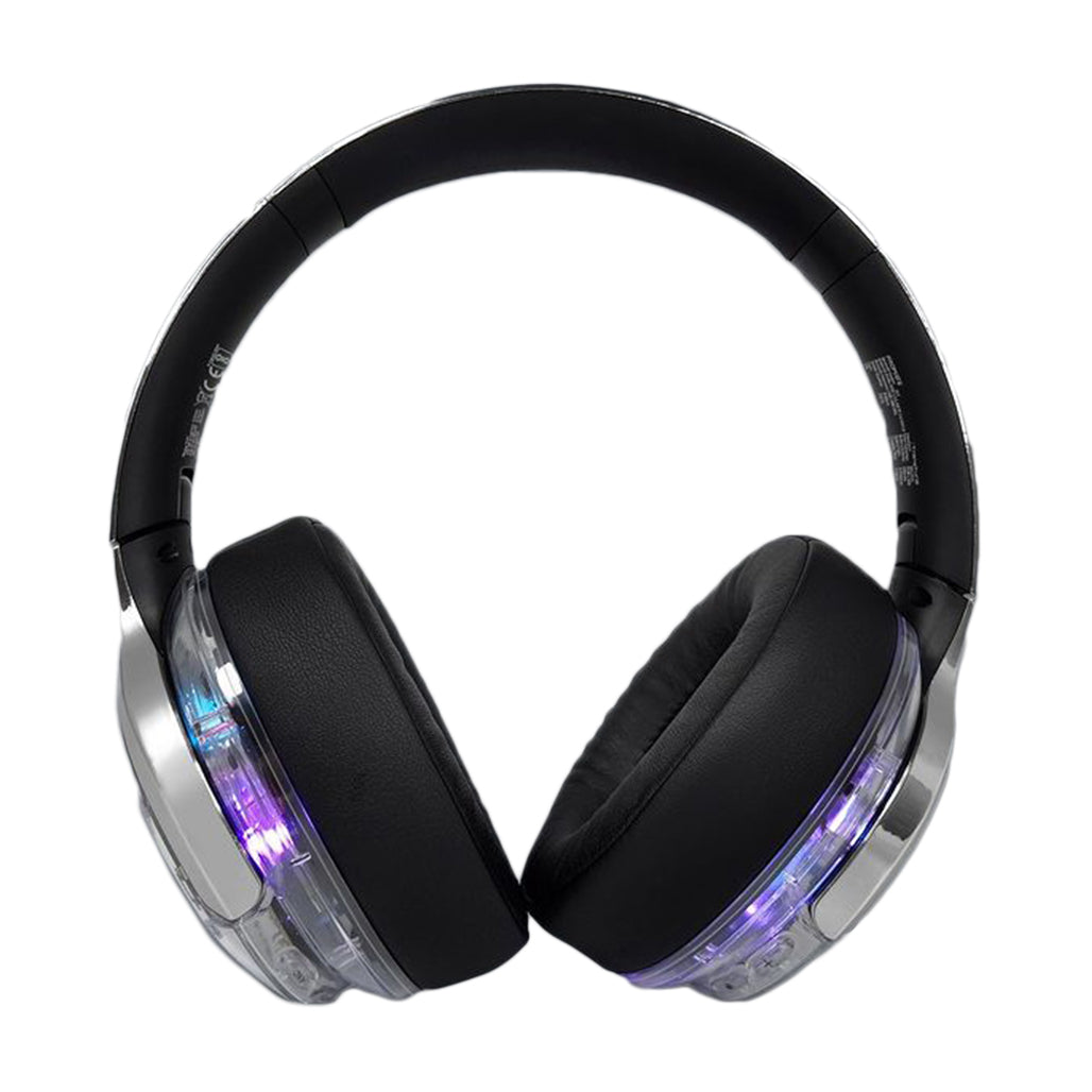 A Photo Of Promate Transtune - ANC Wireless Headphones with RGB Lights | Silver