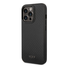 A Photo Of Tumi Genuine Aluminum Carbon Fiber Hard Case for iPhone 14 Pro