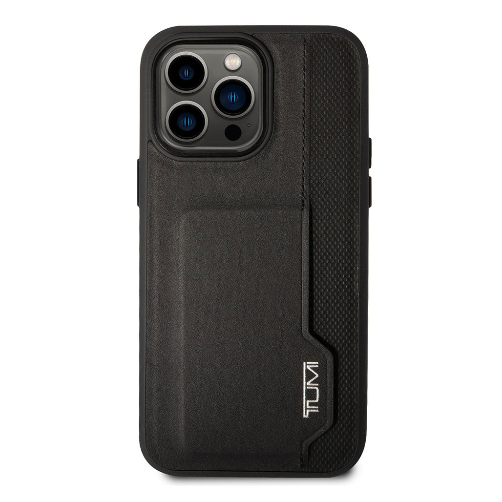 A Photo Of Tumi HC Leather Case With Vertical Card Slot for iPhone 14 Pro