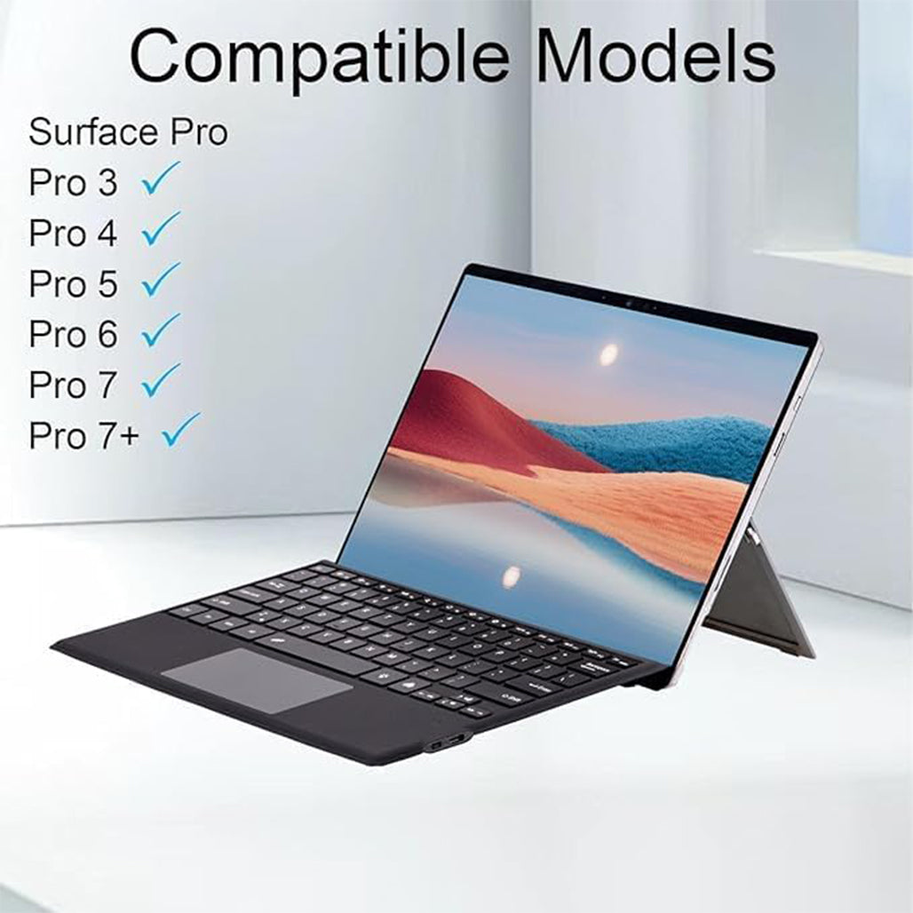 A Photo Of Microsoft Surface Pro - Portable Slim Bluetooth Keyboard - Compatible with Surface Pro 3/4/5/6/7/7+