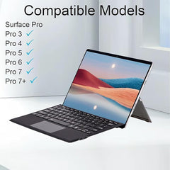 A Photo Of Microsoft Surface Pro - Portable Slim Bluetooth Keyboard - Compatible with Surface Pro 3/4/5/6/7/7+