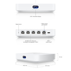 A Photo Of Ubiquiti Cloud Gateway Ultra - UCG-Ultra | Compact Cloud Gateway with 1 Gbps Routing, Multi-WAN Load Balancing, and UniFi Management