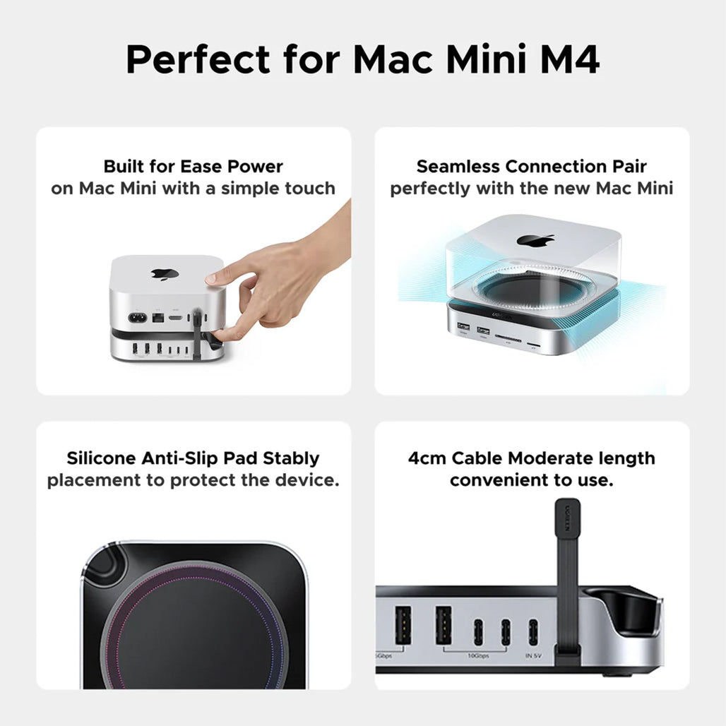 A Photo Of UGREEN Mac Mini M4 Docking Station 11-Port USB-C Hub