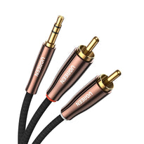 UGreen 3.5mm AUX Male to 2 Male RCA Braided Cable – High-Fidelity Audio Adapter, 6FT
