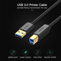 A Photo Of UGREEN 2M USB 3.0 Printer Cable – High-Speed Data Transfer & Reliable Connectivity
