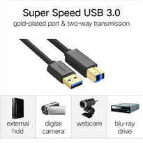 UGREEN 2M USB 3.0 Printer Cable – High-Speed Data Transfer & Reliable Connectivity