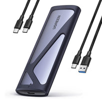 UGreen 90541 M.2 NVMe SSD Enclosure | USB 3.2 Gen 2 10Gbps | Thunderbolt 3 Compatible | Aluminum Tool-Free Case
