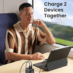 A Photo Of UGREEN Nexode 100W 12000mAh Fast Charging Power Bank with Smart Display – USB-C & USB-A Portable Charger for Laptops, iPhones, Tablets, and More