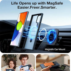 A Photo Of Torras UPRO Ostand MagSafe Case for Samsung Galaxy S24 Ultra | Magnetic, Stand, and Ring Holder with Military-Grade Protection