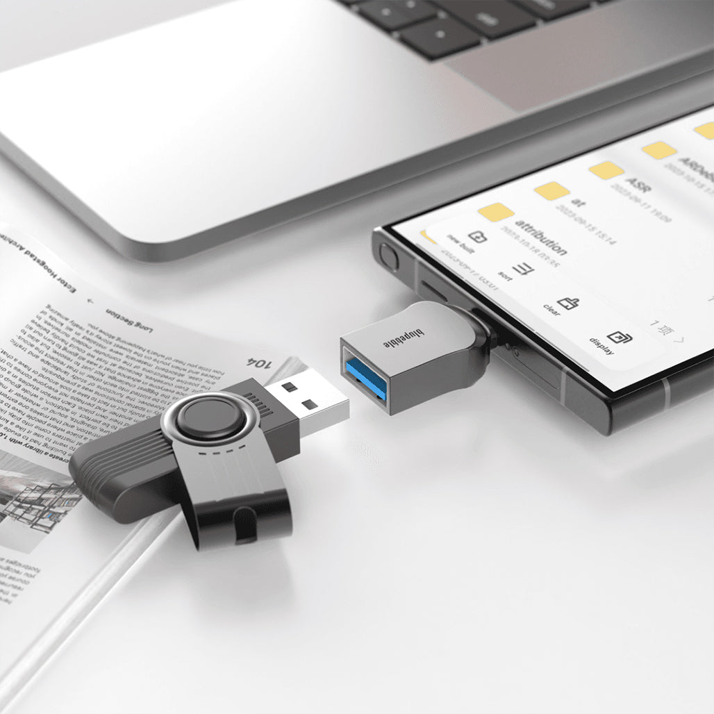 A Photo Of Blupebble USB-A to USB-C USB 3.1 OTG Adapter with 10Gbps Data Transfer