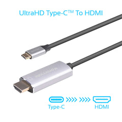 A Photo Of Promate USB-C to HDMI Audio Video Cable | UltraHD 4Kx2K at 60Hz, 180cm FlexShield™ PVC Cable