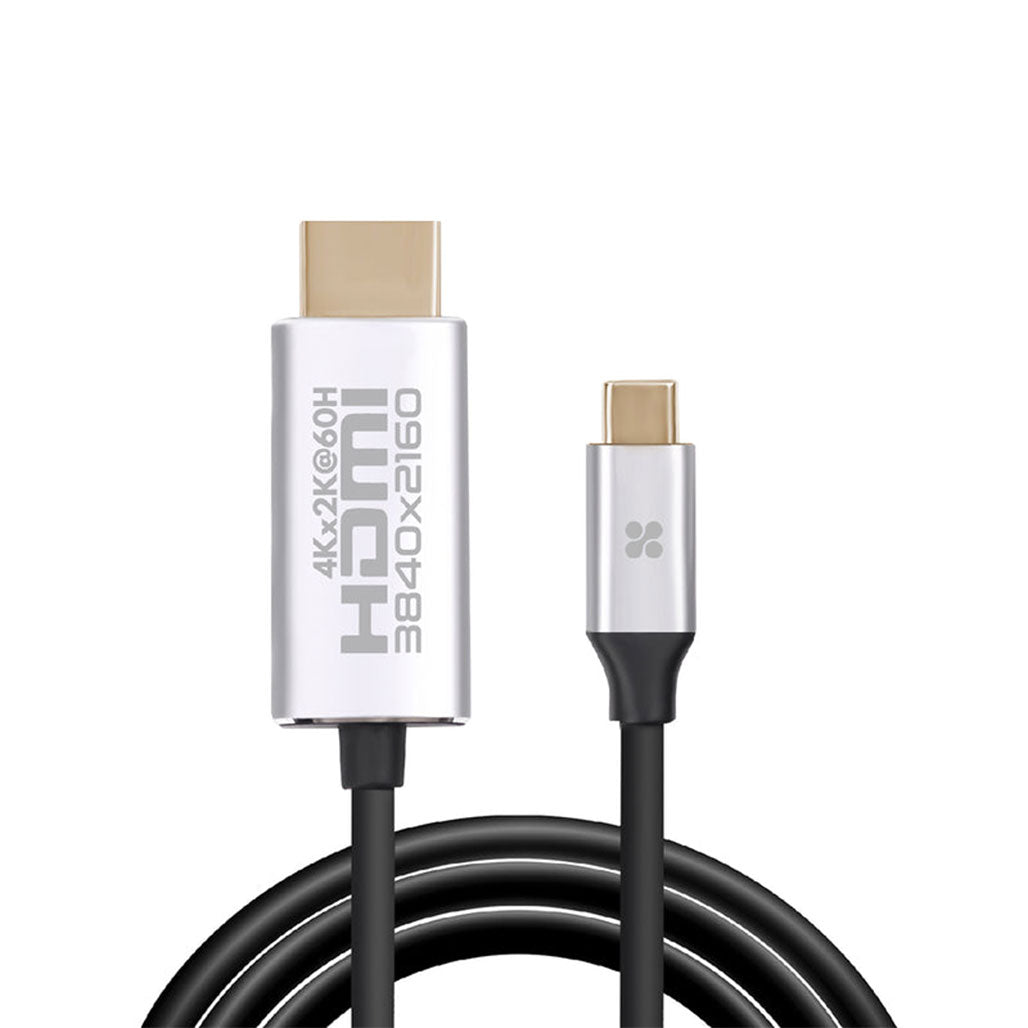 A Photo Of Promate USB-C to HDMI Audio Video Cable | UltraHD 4Kx2K at 60Hz, 180cm FlexShield™ PVC Cable