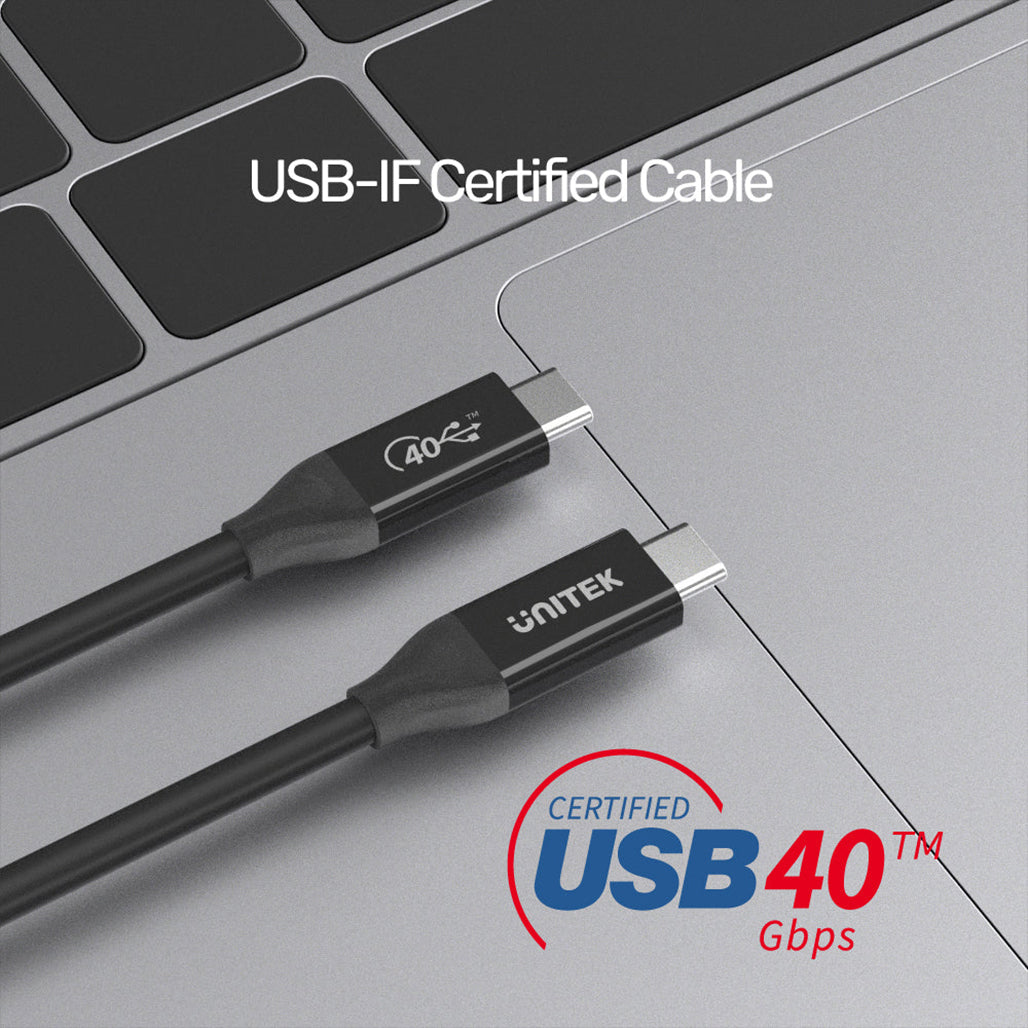 A Photo Of Unitek USB4 USB-C Cable - 40Gbps 100W PD Fast Charging Cable